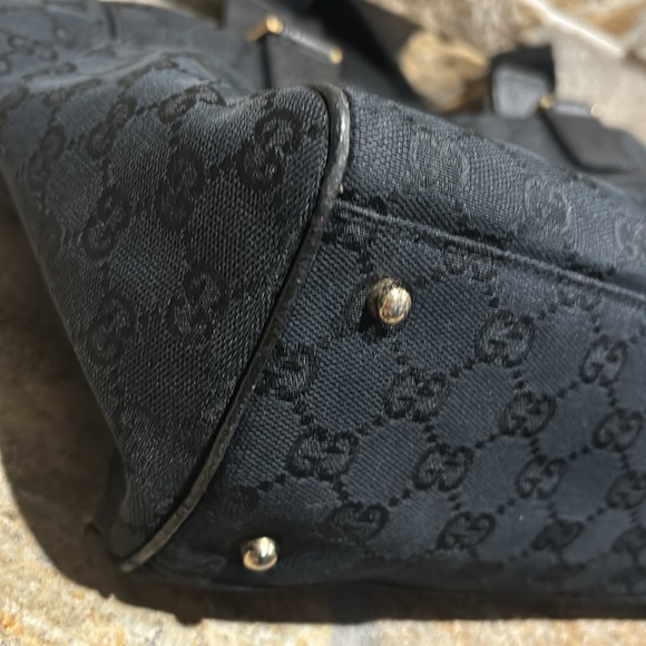 VINTAGE Gucci shoulder/tote bag with horsebit detail in VG used condition - Picture 10 of 15